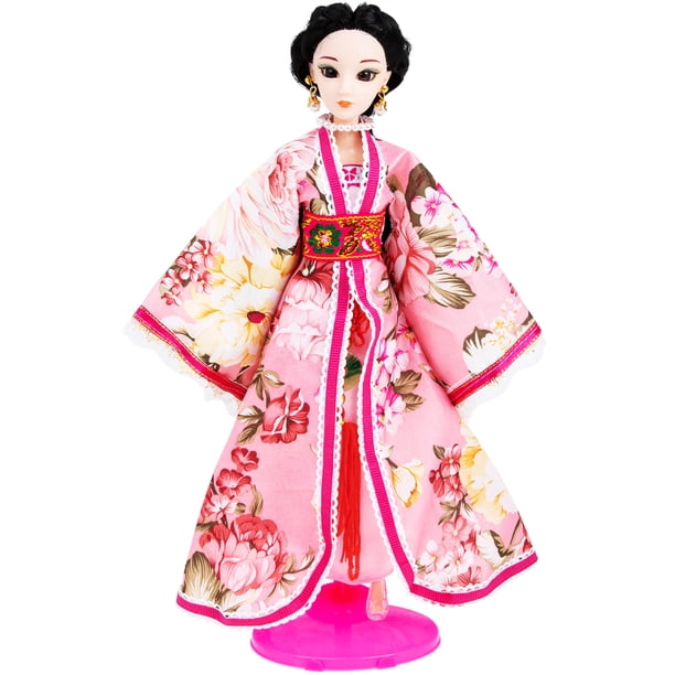 Bebé Muñeco de muñeca delicada muñeca con Han China Simulación de ropa Muñeca juguete