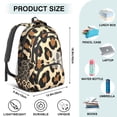 thumbnail image 5 of Classic Leopard Print Backpack for School,Cute School Bag,Schoolbag with Adjustable Shoulder Straps & Padded Back,16.9 Inch, 5 of 5