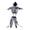 Gris, variante sur lionlar Ensemble Haut à Manches Longues et Pantalon 1/12 Cosplay pour Figurines d'Action Accessoires 6 Po Gris