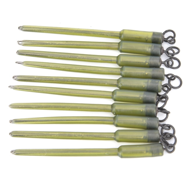 10 piezas de bolsas de PVA para pesca, insertos de tallos, terminales de extremo, conectores de cable de tubo largo, aparejos