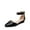 BLACK-PU, variant on BURUDANI Women Flats Shoes Low Wedge Sandals Ankle Strap Pointed Toe