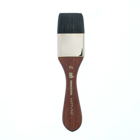 Princeton Brush Neptune Synthetic Squirrel Watercolor Brush, Mottler, 1/2