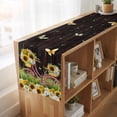 thumbnail image 6 of Table Runners 90 Inches Long Dress Scarves, Spring Sunflowers Farmhouse Coffee/Dining/Kitchen Table Runner for Living Room, Bicycles Botanical Flowers Wooden Grain 13x90 Inch, 6 of 9