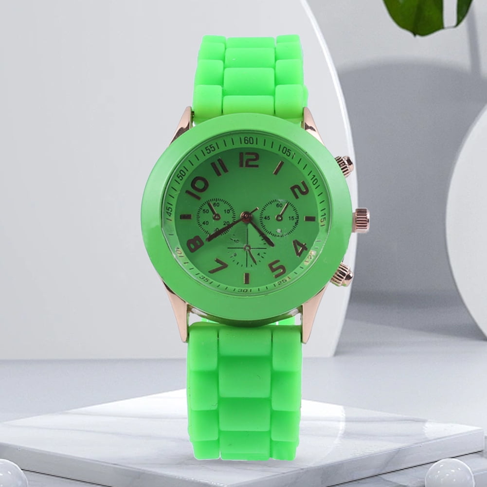 Reloj Mujer Correa de silicona Relojes de moda para mujer para la vida diaria Verde Walmart en linea