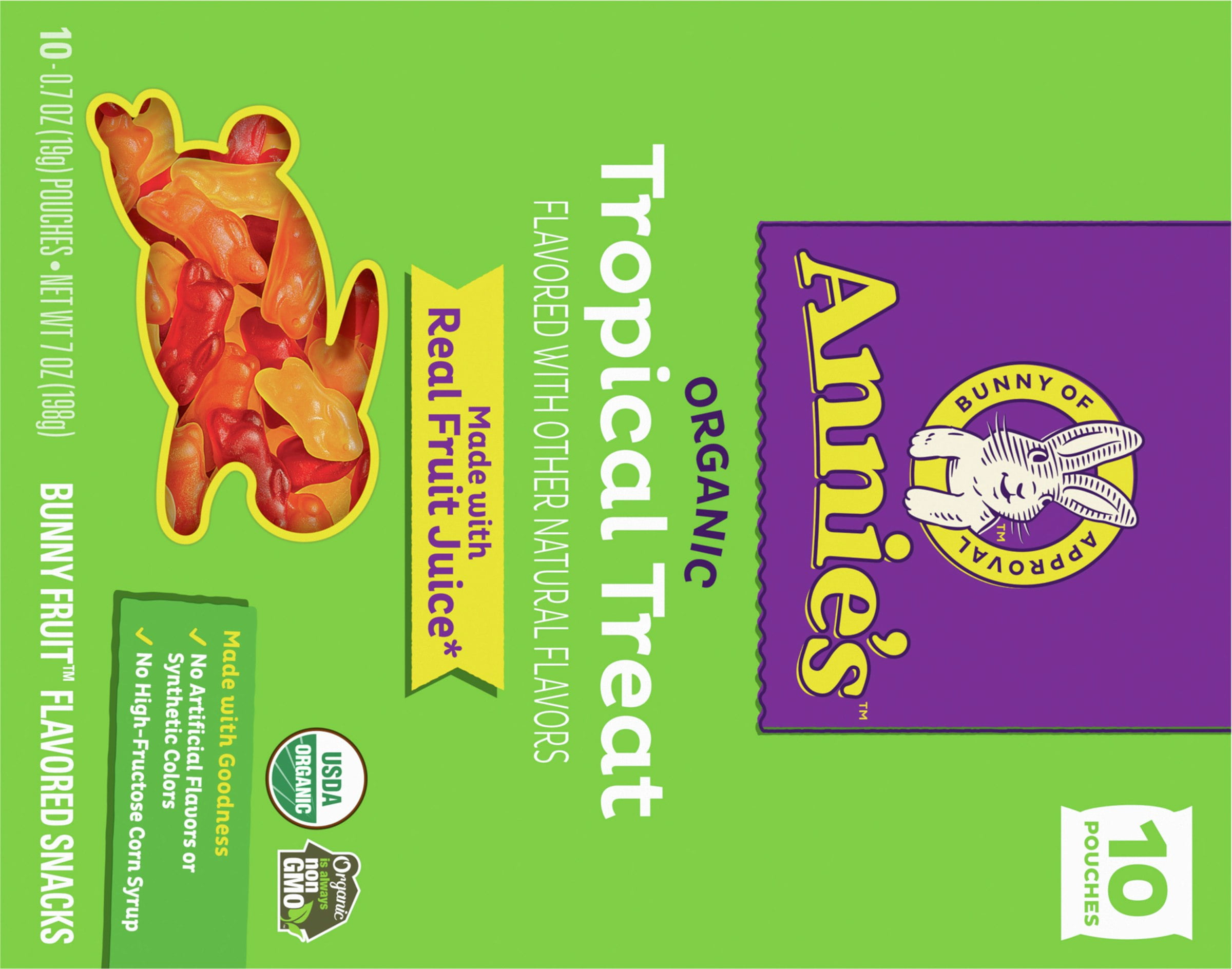 Annie's Homegrown Fruit Snack Tropical Treat Og2 (Pack of 8)