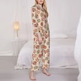 thumbnail image 3 of Fotbe Cow Spots And Disco Ball Pattern Long Sleeve Pajama Set for Women,Sleepwear Set,2-piece Loungewear Set,Soft PJs Comfy Nightwear with Pockets -Medium, 3 of 7