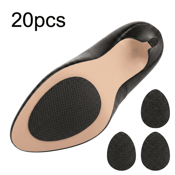 ROSEXIXI Slip shoe Pads for High Heels 20Pcs Self Adhesive Heel Protectors Grid Texture Non Slip Pads For Footwear Bottoms Waterproof Rubber Shoe Sole Protector For High Heels Boots Flats