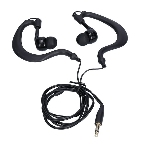Waterproof Earbuds, Excellent Sound Quality 3.5mm Plug Waterproof  Swimming Headphones With Replace Earplugs For Swimming For Walking For Running Black