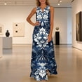thumbnail image 2 of Cavosen Short Cocktail Dresses for Women Sleeveless V Neck Dress Maxi Dress Floral Loose Hawaii Summer Dress, 2 of 8