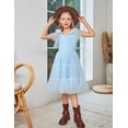 thumbnail image 6 of Arshiner Girls Dresses Summer Sleeveless Bow-Tie Straps Formal Fancy Party Birthday Tulle Dress, 6 of 6