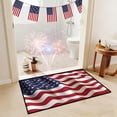 thumbnail image 5 of Tepsmf American Flag Area Rug 23.6x15.7, United States Rug USA Federations Stars Carpet, Geometric Stripes Non Slip Blue White and Red Decorative Rug for Bedroom, 5 of 7