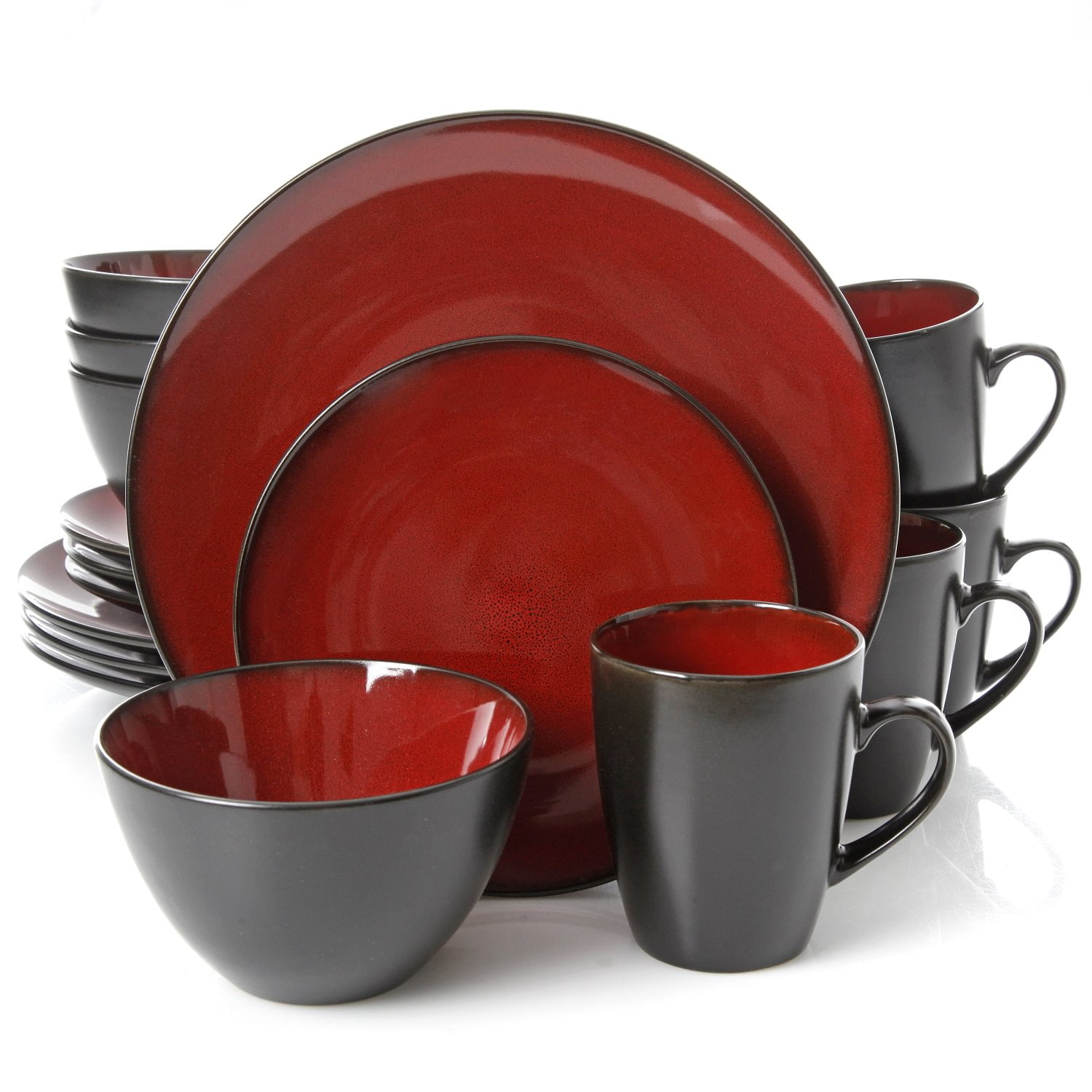Details about   Square Dinnerware Set 4 Stoneware Kitchen 16 pcs Plates Bowls Dishes Mug Various 