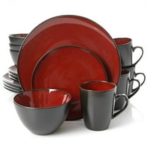 Gibson USA Soho Lounge Square 16 Pc. Dinnerware Set, Red