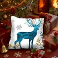 thumbnail image 6 of Xuniizn Christmas Pillow Covers 18x18 inch Xmas Decorations Soft Plush Faux Fur Wool Christmas Throw Pillow Cases Winter Holiday Decor for Sofa Living Room, 6 of 7