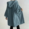 thumbnail image 3 of yillto Women Sherpa Jackets Long Lightweight Fleece Hoodie Coat Fuzzy Warm Knee Length Coats, 3 of 7