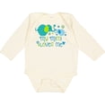 thumbnail image 3 of Inktastic My Mimi Loves Me Cute Elephants Boys or Girls Long Sleeve Baby Bodysuit, 3 of 5