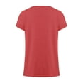 thumbnail image 5 of Womens T Shirts Summer Tops 2025 Solid Color Cap Sleeve Crewneck Breathable Casual Basic Tees Tshirts Shirts for Women, 5 of 7