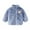 a-Blue12343, variant on Girls Coat Winter Kids Children Plush Windproof Solid Color Coat Long Sleeve Zipper Standing Collar Jacket With Cute Animals Applique For Daily Wear Leisure Outerwear