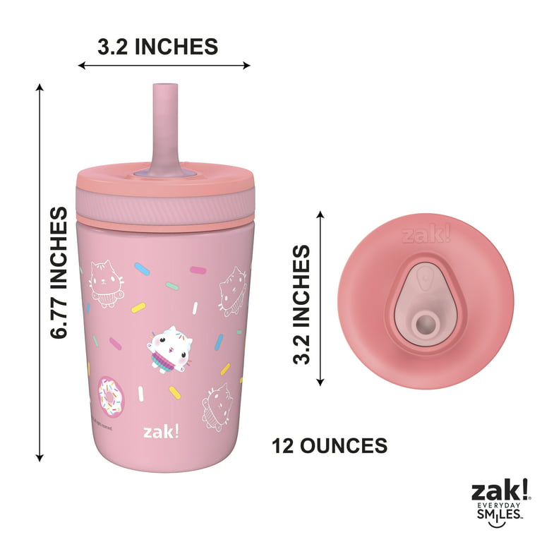  Zak Designs DreamWorks Gabby's Dollhouse Kelso Toddler Cups For  Travel or At Home, 12oz Vacuum Insulated Stainless Steel Sippy Cup With  Leak-Proof Design is Perfect For Kids (Cakey Cat) : Everything