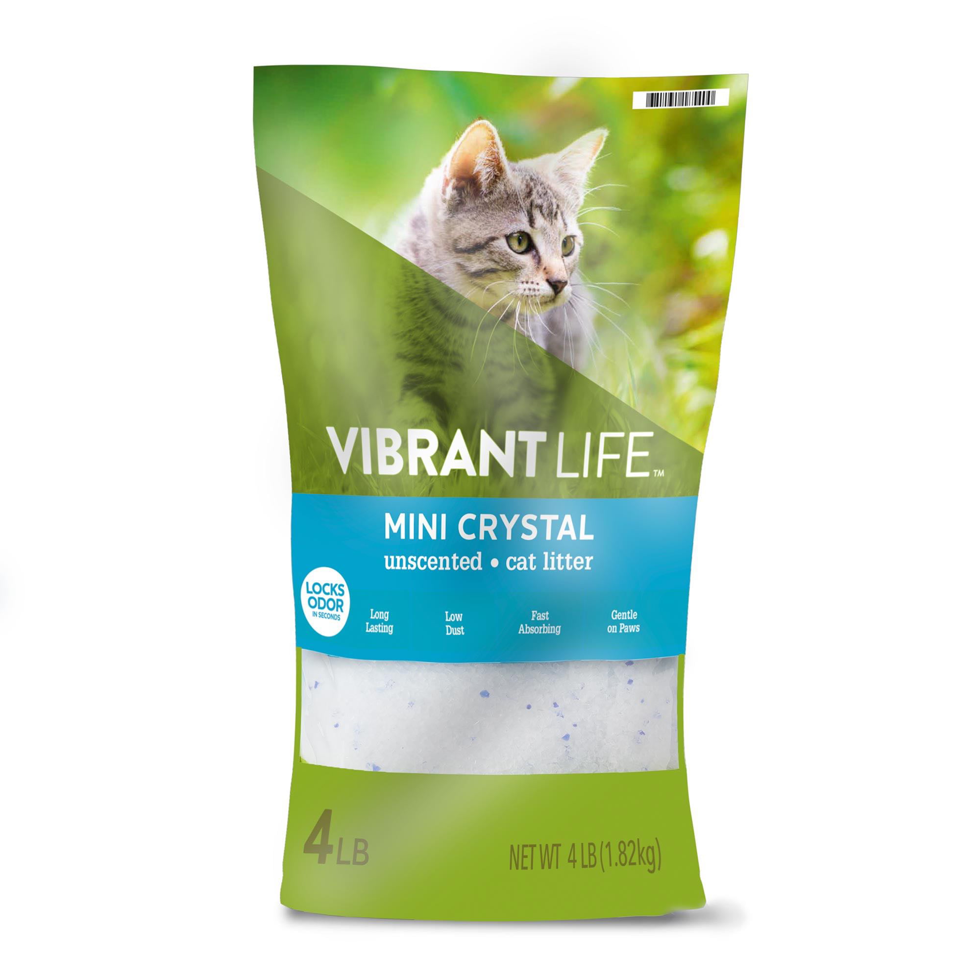 Vibrant Life Mini Crystal Unscented Cat Litter, 4 lb