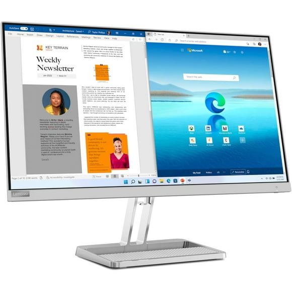 Brand New - Lenovo L27i-40 - 27" FHD IPS Display Monitor - 100Hz - AMD Free Sync - Low Bluelight Certified - Built-in Speakers - HDMI - VGA - USB-C - Tilt Stand - 67ABKCC4US