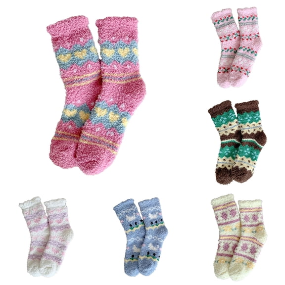 Cozy Winter Socks Soft Warm Indoor Outdoor Non Thermal Slipper Socks For Women Men Comfortable Casual