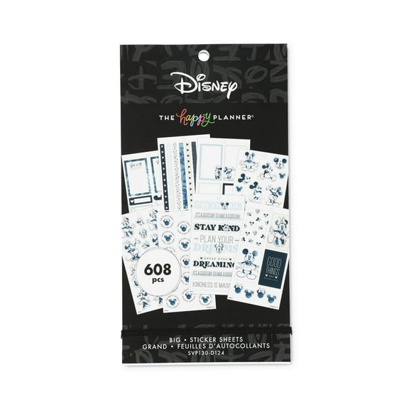 The Happy Planner Disney© Mickey Mouse & Minnie Mouse Indigo Value Pack Stickers - Big