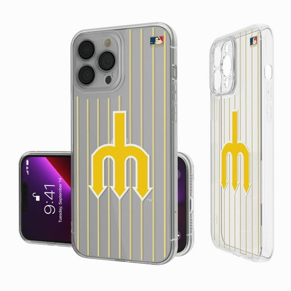 Seattle Mariners 1977-1980 Cooperstown Pinstripe iPhone Clear Case