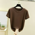 thumbnail image 2 of Yuyuzo Hauts de Pyjama pour Femmes Manches Courtes Chemises de Nuit Col Rond Vêtements de Nuit Doux et Confortables, 2 of 5