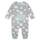 thumbnail image 2 of Gerber Mameluco Para Bebé Pack 2 Algodón Con Pies Gris Azul Talla 0 a 9M, 2 of 4
