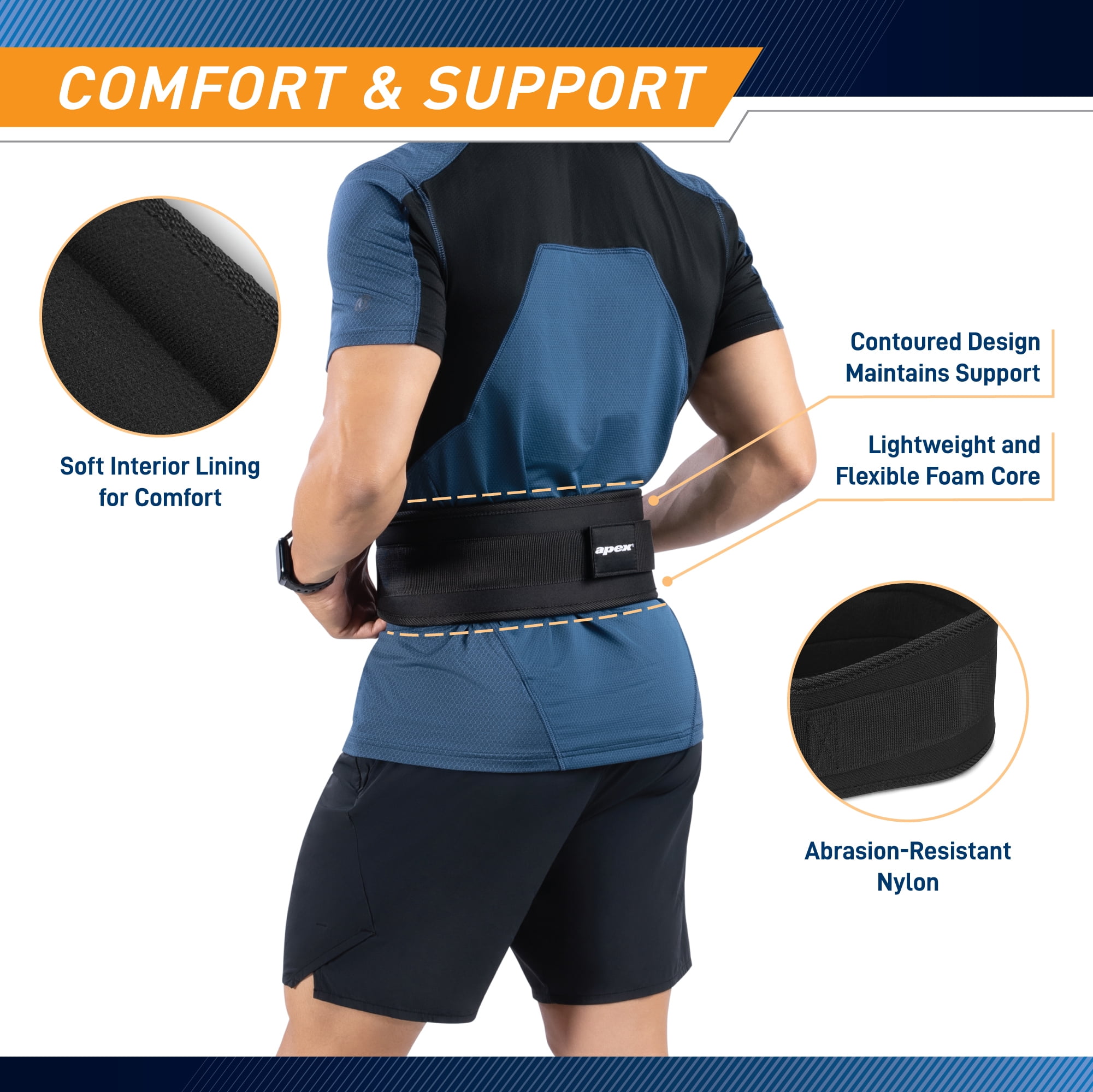 Apex by Marcy 4.5" Foam Core Weightlifting Belt (M) B5FB4-M