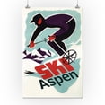 thumbnail image 3 of Aspen, Colorado, Ski in Colorado Vintage Skier (16x24 Giclee Gallery Art Print, Vivid Textured Wall Decor), 3 of 3