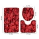 thumbnail image 3 of Set de alfombrillas de baño rojas para San Valentín - Alfombra antideslizante de 3 piezas, poliéster suave absorbente de agua, lavable a máquina, 45x75cm & 45x38cm & 35x45cm, 3 of 8