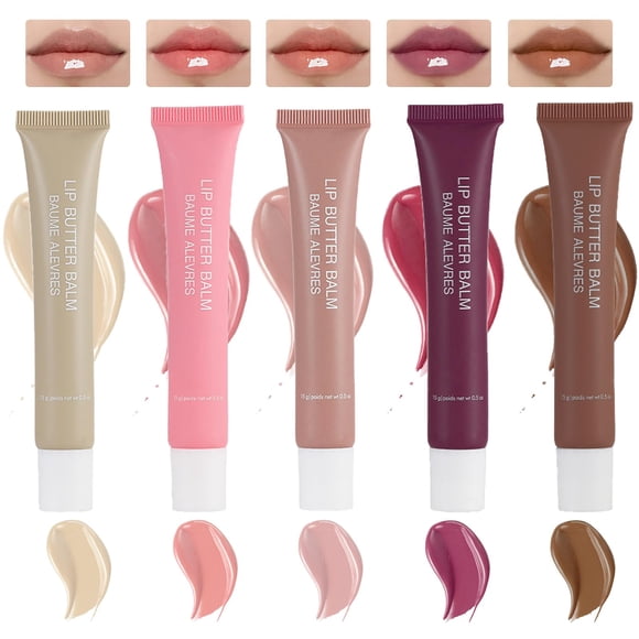 Bálsamo Labial Bekoeen 5 Colores Hidratante y Voluminizador con Brillo
