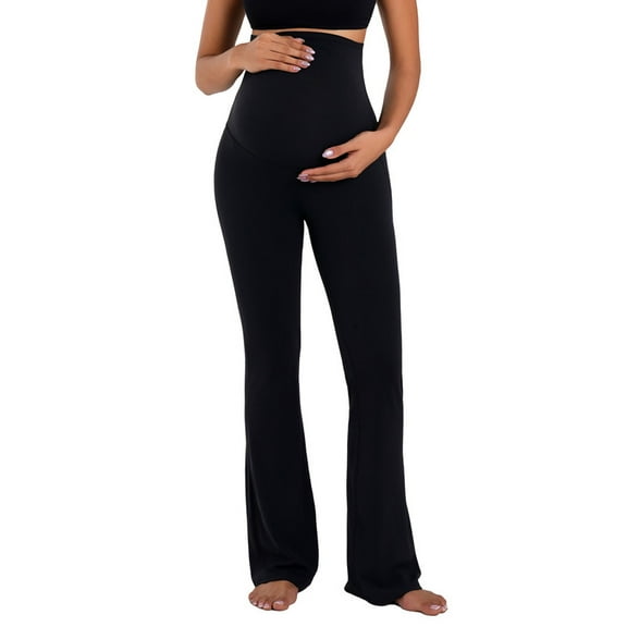 Funidos Maternity Leggings For Women Bootcut Pants Over The Belly Flare Maternity Leggings Pregnancy Yoga Pants