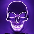 thumbnail image 2 of Halloween Glowing Hood Cold Light Hood Cheering Prop Party Skeleton Man Halloween Party Hood, 2 of 3