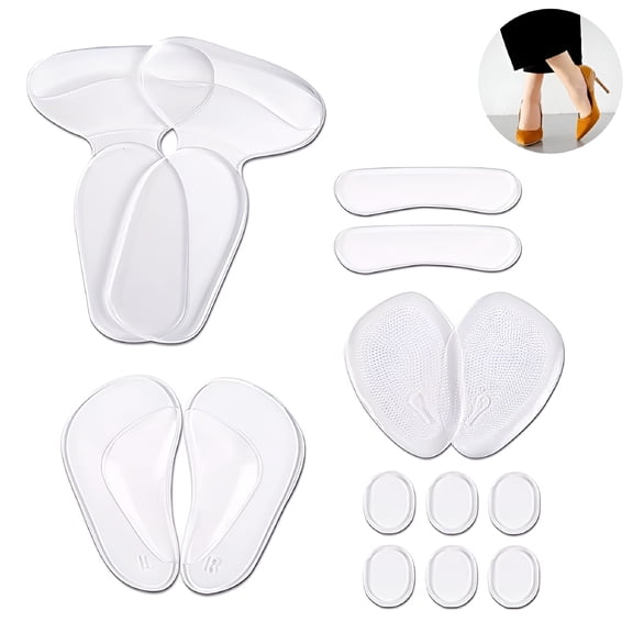 TELOLY Relief Pads Shoe Heel Cushion Inserts Ball of Foot Cushion Pads Ball Foot Gel Pads Metatarsal Cushions Party Feet Gel Cushions Heel for Women High Heels Shoes
