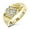 Yellow, variant on 18K Men Round & Princess Cut Natural Diamond Ring (White Gold Size 6)