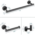 thumbnail image 2 of 4 Piece Bathroom Hardware Set, Matte Black Bathroom, 2 of 5