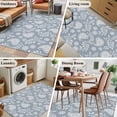 thumbnail image 5 of 3'x5' Rug for Living Room Bedroom, Blue Paisley Washable Area Rugs Non-Slip Carpet Mats, Ethnic Vintage Floral Botanical Abstract Indoor Low Pile Area Rug Runner for Kitchen, Mudroom, 5 of 8