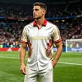 thumbnail image 5 of Mexico Soccer Jersey Button Shirt for Men Collared Short Sleeve Beach Tops Casual Comzy Summer Tees, 5 of 5