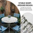 thumbnail image 2 of White Floral Round Tablecloth for 55-60 Inch Tables,Fitted Table Cover with Elastic Edge,Vintage Botanicals Blossom Motif Spring Waterproof Outdoor Table Cloth Protector for Patio Garden Dinner, 2 of 9