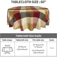 thumbnail image 5 of Checkered Valentines Tablecloth Round 70 Inch,Black Plaid Table Cloth,Stain Resistance Polyester Red Heart Valentine''s Day Table Covers for Kitchen Dining,Small Tablecloth for Parties Picnic, 5 of 6