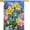 Color-28" x 40", variant on Spring Garden Flag 28x40 Double Sided Vertical, Burlap Large Butterfly Floral Flower Welcome Yard House Outside Outdoor Summer Decoration