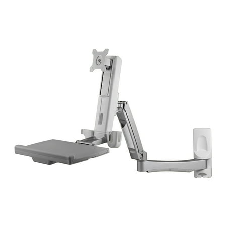 UPC: 0650177200613 | Amer Networks Sit-Stand Swing Arm Wall Mount Computer Workstation System  Gray