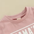 thumbnail image 4 of Bagilaanoe 2pcs Toddler Baby Girl Shorts Set Short Sleeve Letter Print T Shirt Tops + Shorts 6M 12M 18M 24M 3T Kids Casual Summer Clothes, 4 of 7