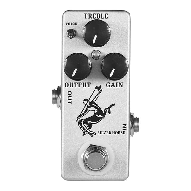 Lefu MOSKY Silver Horse Guitar Effect Pedal Overdrive Boost Effect Bypass Metal Shell