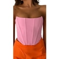 thumbnail image 3 of Lucakuins - Mini clubwear de verano para mujer, color sólido, sin mangas, sin espalda, con hombros descubiertos Lucakuins moda, 3 of 9