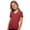 Brick Red, variant on Kids Short Sleeve V-Neck T Shirts Workout Linen Casual Tees Summer Lightweight Shirts Soft Trendy Tops,Size 2-16 Years White 110