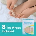 thumbnail image 2 of Promifun Fabric Hammer Toe Corrector Broken Crooked Toes Protectors Taped Wraps Toe Splint Hammertoe Straightener,8 Pack,Size L,Brown, 2 of 7